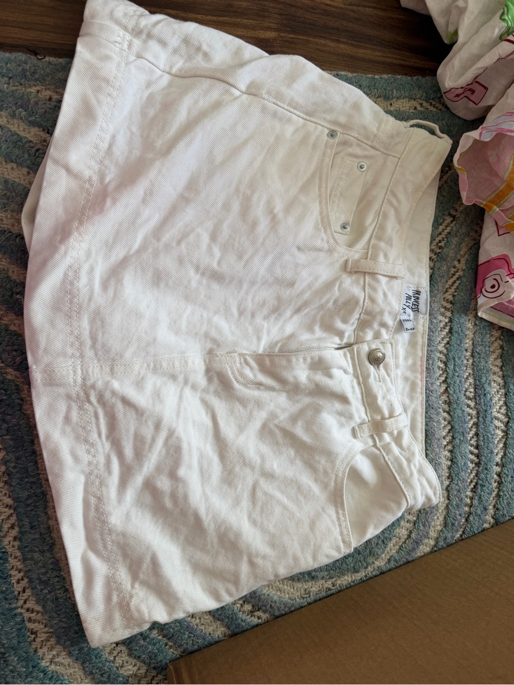 Princess Polly White Denim Skort